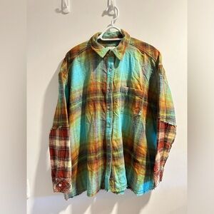 Urban outfitters BGD plaid flannel green